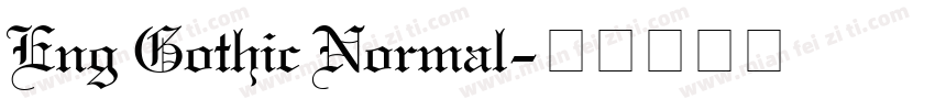 Eng Gothic Normal字体转换